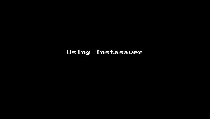 Instasaver in action